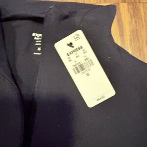 Express Midnight Black Zip Vest